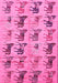 Machine Washable Abstract Pink Modern Rug, wshabs672pnk