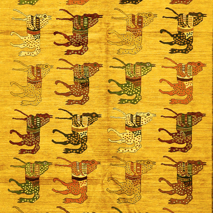 Abstract Yellow Modern Rug, abs672yw