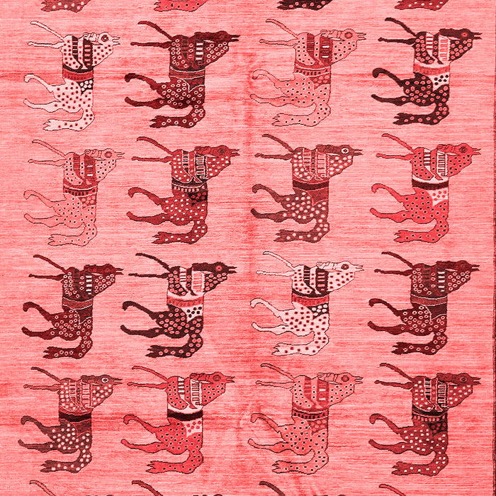 Machine Washable Abstract Red Modern Rug, wshabs672red