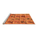 Sideview of Machine Washable Animal Orange Traditional Area Rugs, wshabs673org