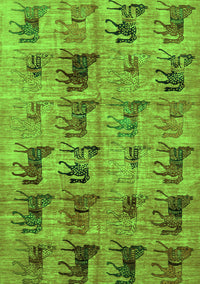 Animal Green Traditional Rug, abs673grn