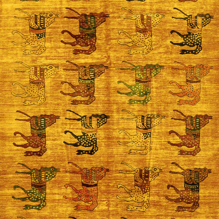 Animal Yellow Traditional Rug, abs673yw
