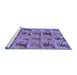 Sideview of Machine Washable Animal Blue Traditional Rug, wshabs673blu