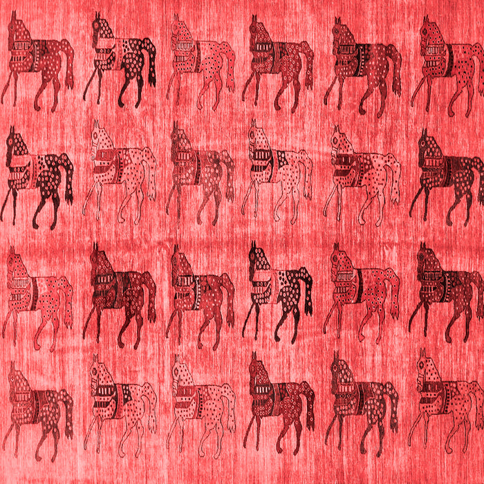 Animal Red Traditional Rug, abs673red