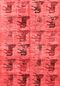 Animal Red Traditional Rug, abs673red