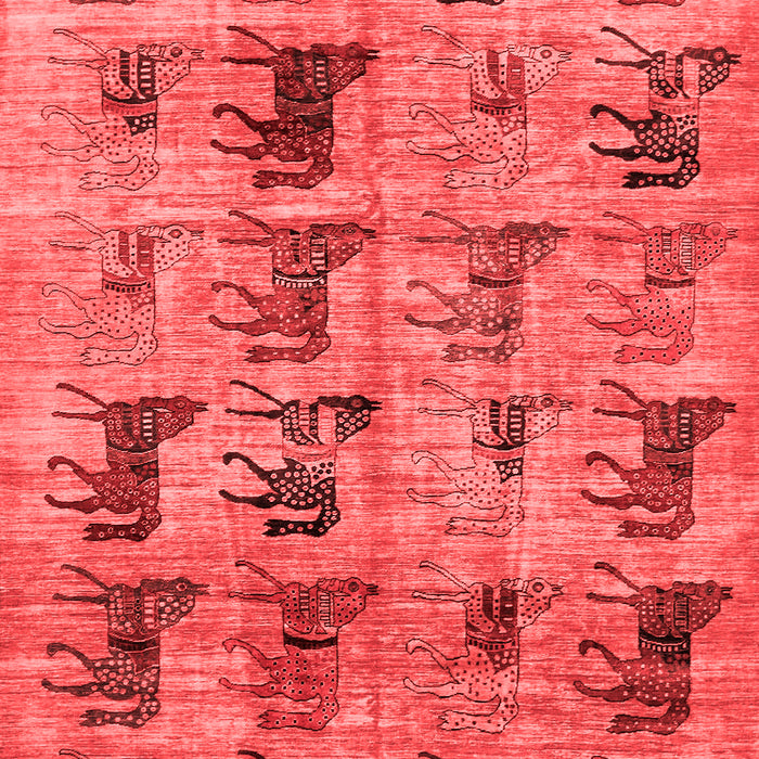 Animal Red Traditional Area Rugs