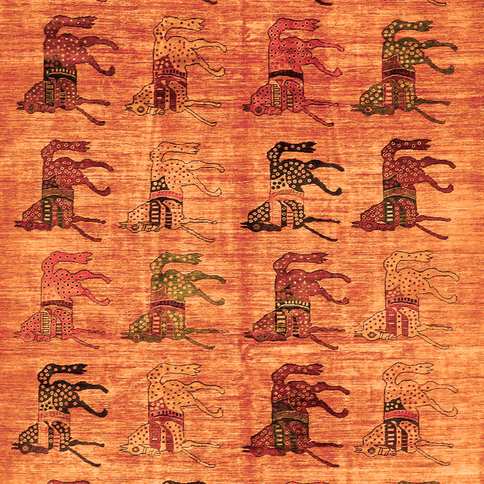 Animal Orange Traditional Rug, abs673org