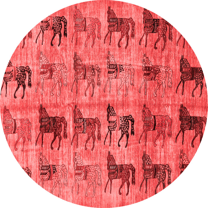 Machine Washable Animal Red Traditional Rug, wshabs673red