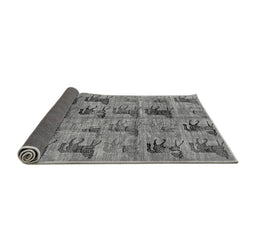 Sideview of Animal Gray Traditional Rug, abs673gry