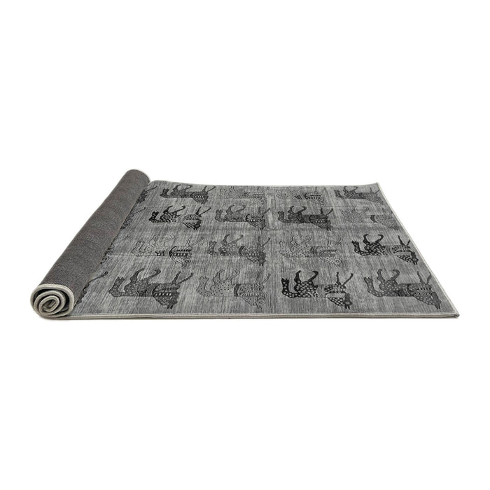 Sideview of Animal Gray Traditional Rug, abs673gry