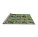 Sideview of Machine Washable Animal Light Blue Traditional Rug, wshabs673lblu