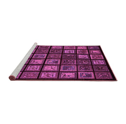 Sideview of Machine Washable Abstract Purple Modern Area Rugs, wshabs674pur