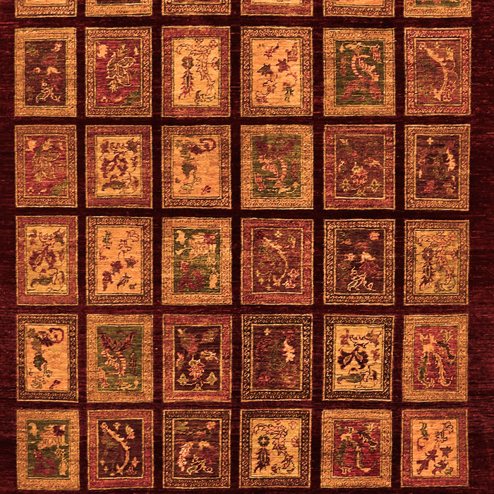 Machine Washable Abstract Orange Modern Area Rugs, wshabs674org