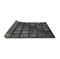 Sideview of Abstract Gray Modern Rug, abs674gry