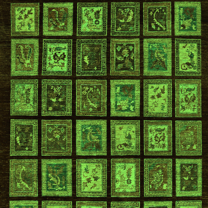 Abstract Green Modern Rug, abs674grn