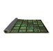 Sideview of Abstract Turquoise Modern Rug, abs674turq