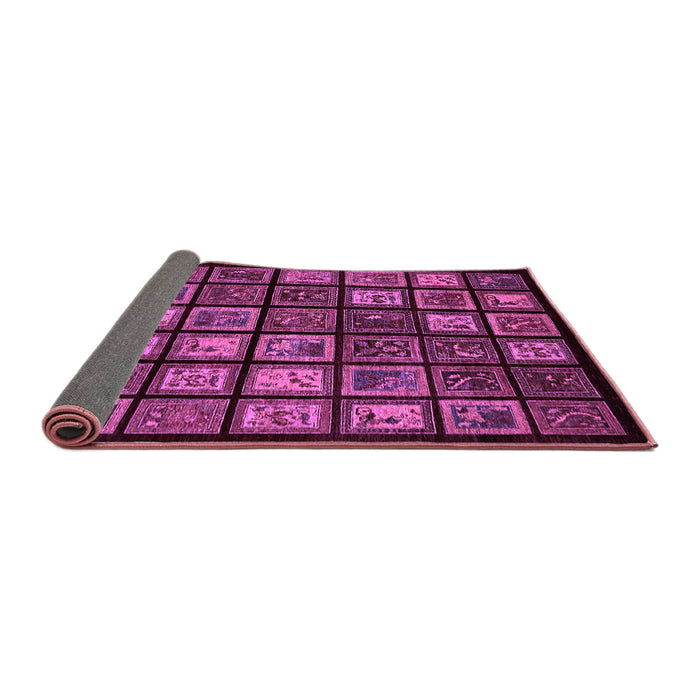 Sideview of Abstract Purple Modern Rug, abs674pur