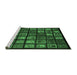 Sideview of Machine Washable Abstract Emerald Green Modern Area Rugs, wshabs674emgrn