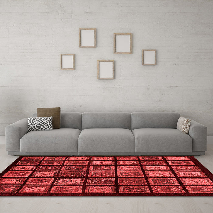 Modern Red Washable Rugs