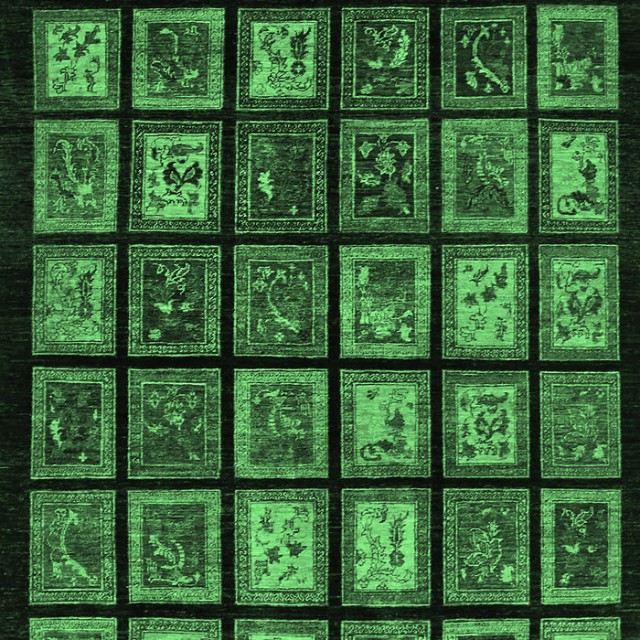 Machine Washable Abstract Emerald Green Modern Area Rugs, wshabs674emgrn