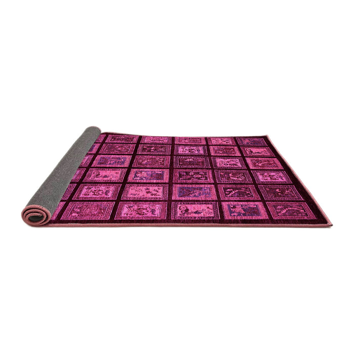 Sideview of Abstract Pink Modern Rug, abs674pnk