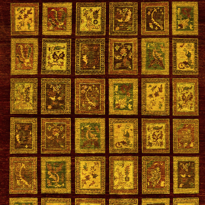 Machine Washable Abstract Yellow Modern Rug, wshabs674yw