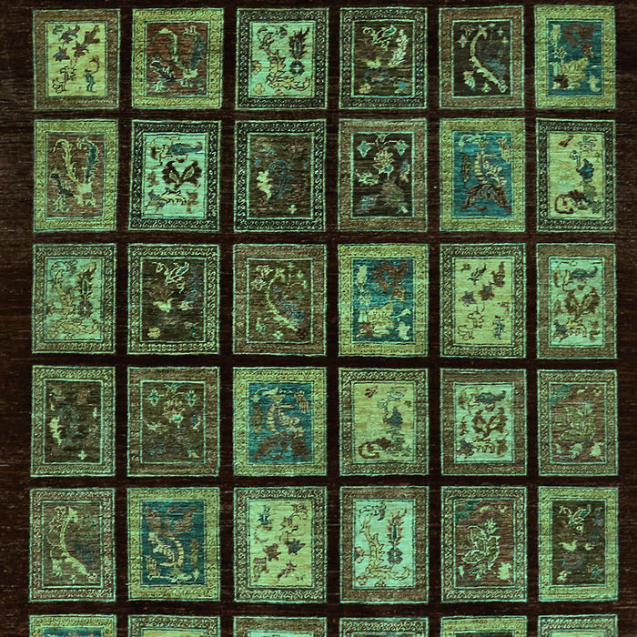 Abstract Turquoise Modern Rug, abs674turq