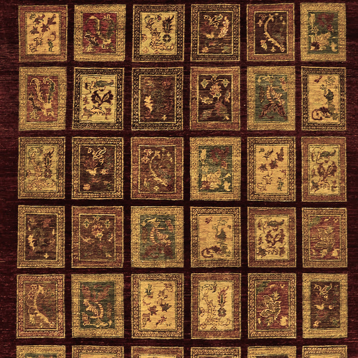 Machine Washable Abstract Brown Modern Rug, wshabs674brn