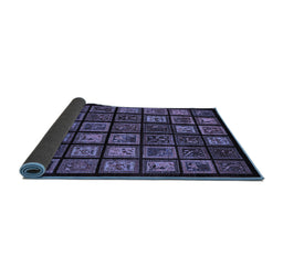 Sideview of Abstract Blue Modern Rug, abs674blu