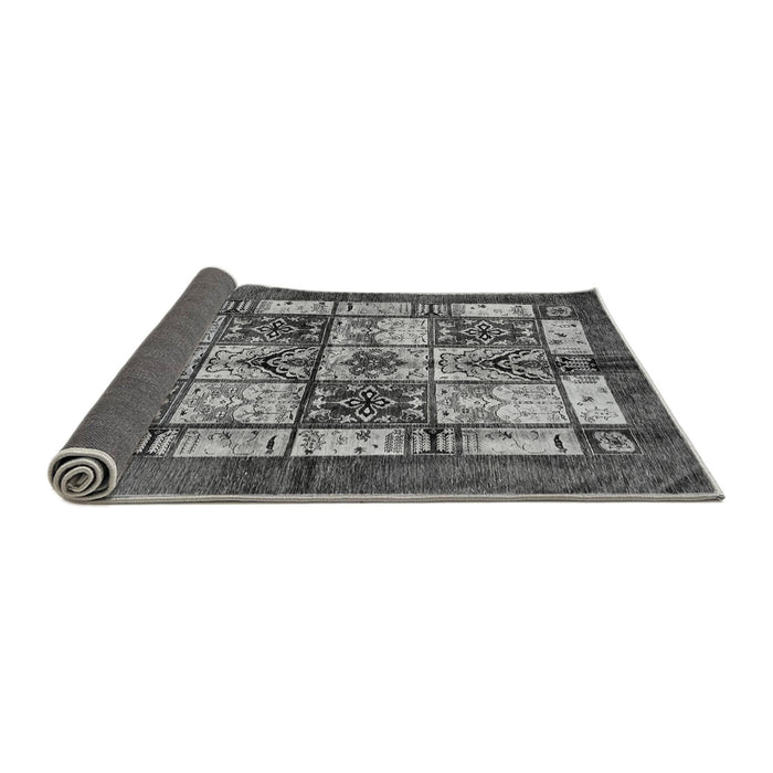 Sideview of Abstract Gray Modern Rug, abs675gry
