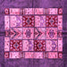 Square Abstract Pink Modern Rug, abs675pnk