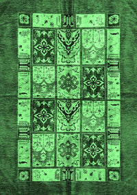 Abstract Emerald Green Modern Rug, abs675emgrn