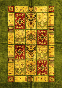 Abstract Yellow Modern Rug, abs675yw