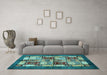 Machine Washable Abstract Light Blue Modern Rug in a Living Room, wshabs675lblu