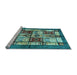 Sideview of Machine Washable Abstract Light Blue Modern Rug, wshabs675lblu