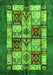 Machine Washable Abstract Green Modern Area Rugs, wshabs675grn