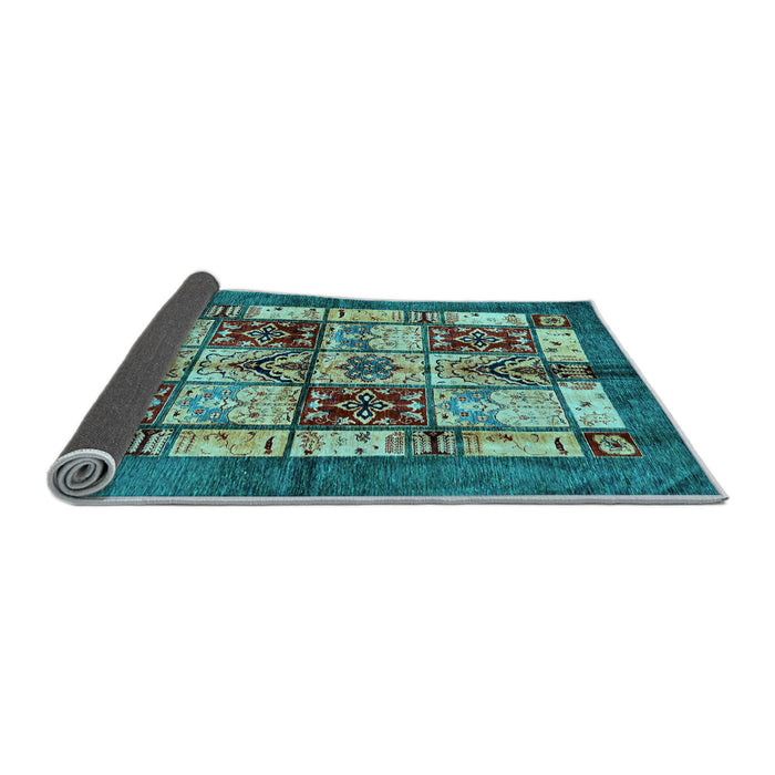 Sideview of Abstract Light Blue Modern Rug, abs675lblu