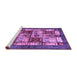 Sideview of Machine Washable Abstract Purple Modern Area Rugs, wshabs675pur