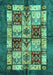 Abstract Turquoise Modern Rug, abs675turq