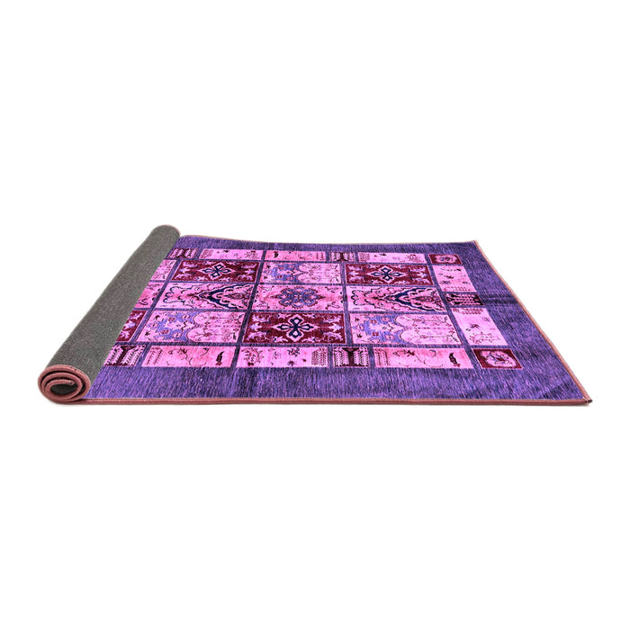 Sideview of Abstract Purple Modern Rug, abs675pur
