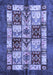 Abstract Blue Modern Rug, abs675blu