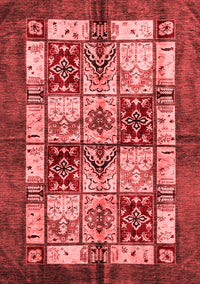 Abstract Red Modern Rug, abs675red