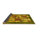 Sideview of Abstract Yellow Modern Rug, abs675yw