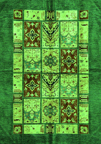 Abstract Green Modern Rug, abs675grn