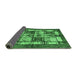 Sideview of Abstract Emerald Green Modern Rug, abs675emgrn