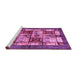 Sideview of Machine Washable Abstract Pink Modern Rug, wshabs675pnk