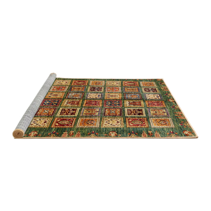 Sideview of Machine Washable Abstract Red Brown Rug, wshabs676