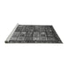 Sideview of Machine Washable Abstract Gray Modern Rug, wshabs676gry