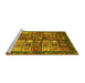 Sideview of Machine Washable Abstract Yellow Modern Rug, wshabs676yw