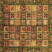 Square Abstract Brown Modern Rug, abs676brn